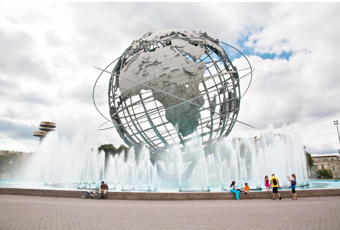 A Unisphere é o símbolo de Flushing Meadows Corona Park, principal parque do Queens onde fica o Queens Museum