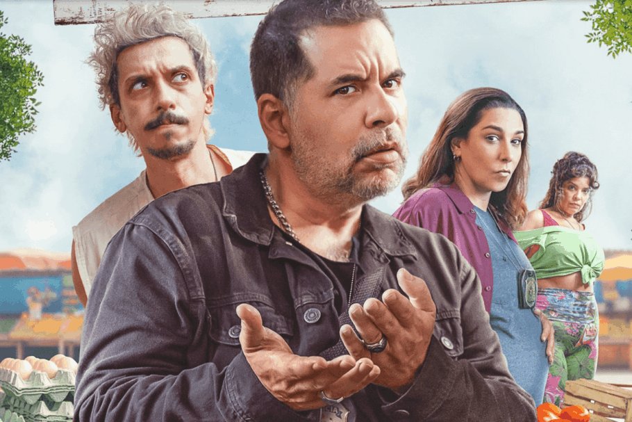 “O rei da feira” mistura comédia popular com mistério no cenário de uma feira brasileira (Imagem: Reprodução digital | Imagem Filmes)