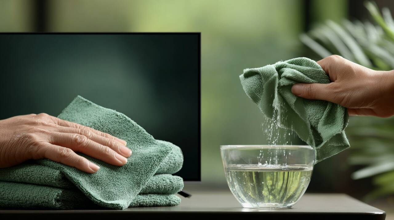 O uso de um pano de microfibra é indispensável