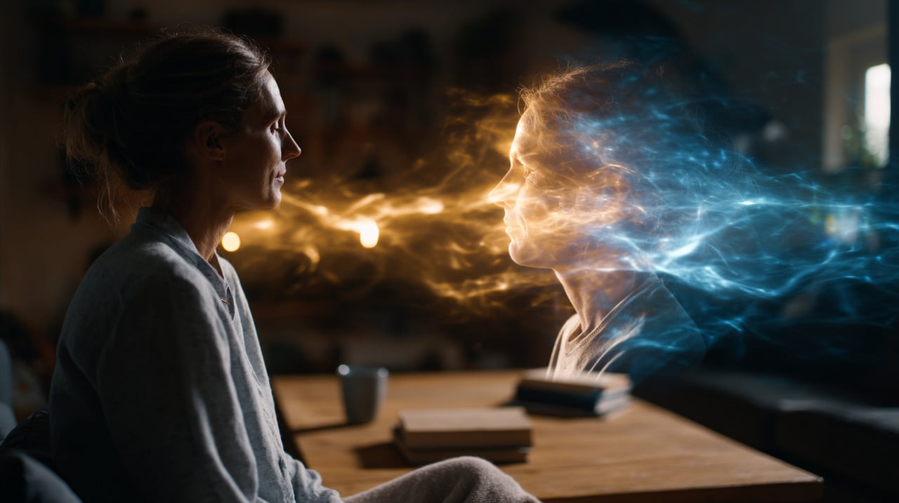 A prática de dialogar consigo mesmo apresenta origens variadas e pode ser interpretada como uma ferramenta de automonitoramento