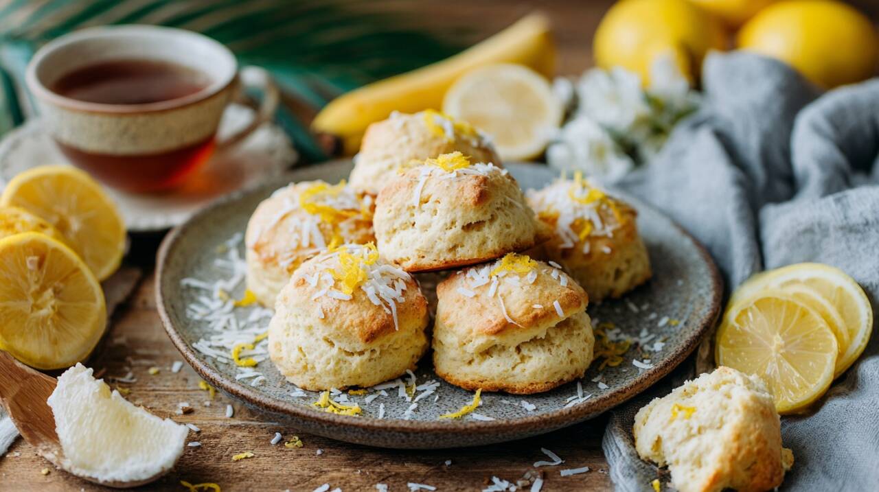 Os scones de limão sem farinha e sem manteiga são uma alternativa saudável e saborosa
