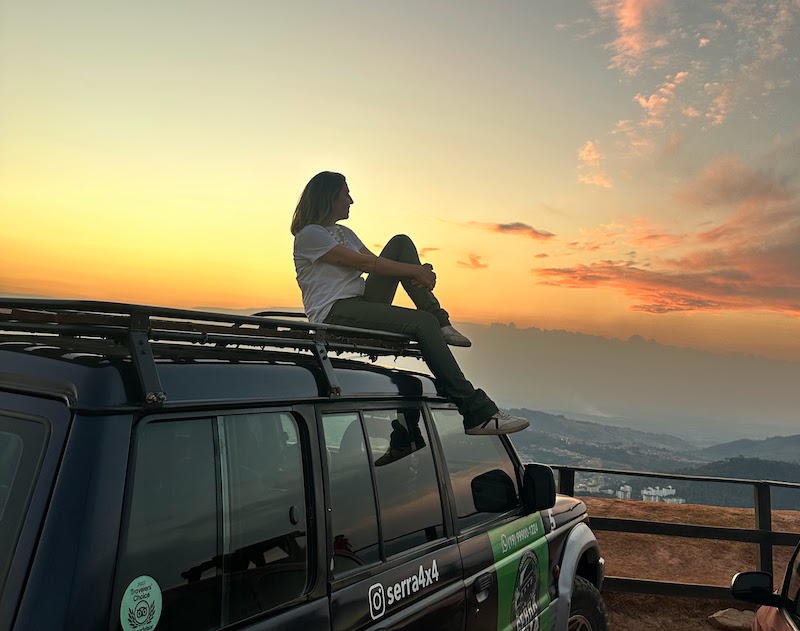 Pôr do sol no mirante Alto da Serra