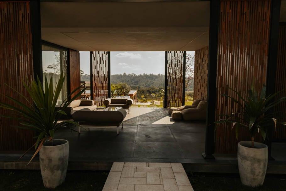 Área comum do Solar La Luna, localizado em Águas de São Pedro (SP)