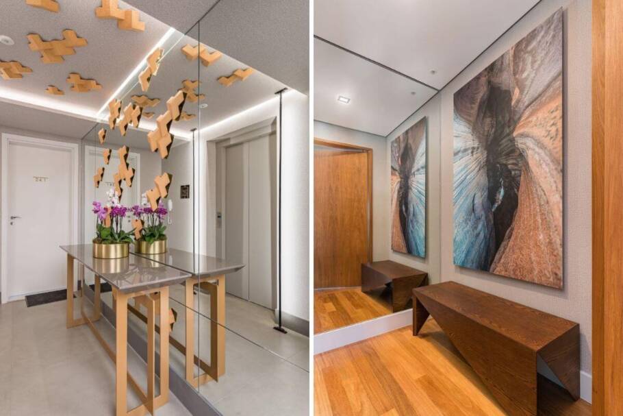 Pequenos ajustes podem transformar o hall de entrada de forma simples (Projeto: escritório Spaço Interior | Imagem: Kadu Lopes)