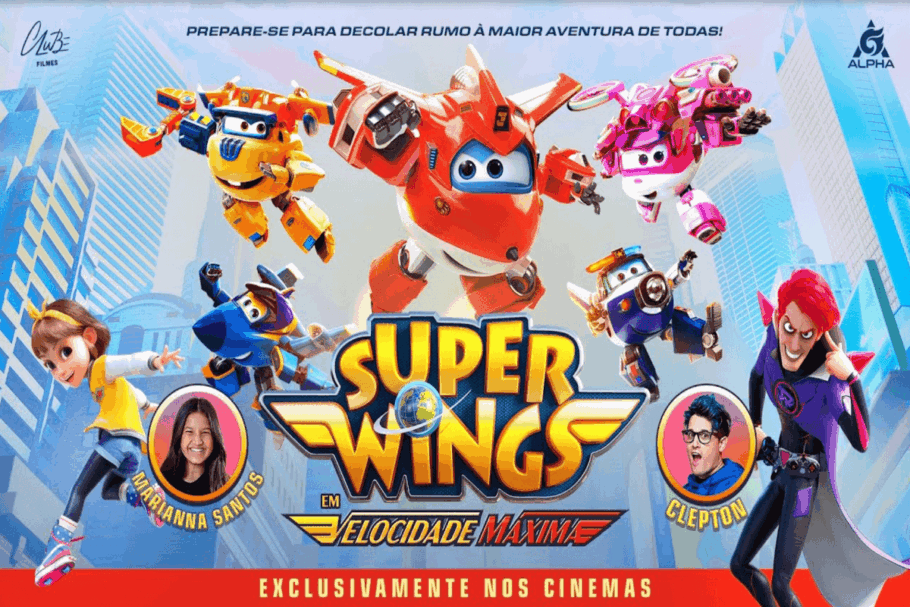 “Super Wings em velocidade máxima” leva Jett e seus amigos a enfrentar uma missão desafiadora nas telonas (Imagem: Reprodução digital | Clube Filmes)