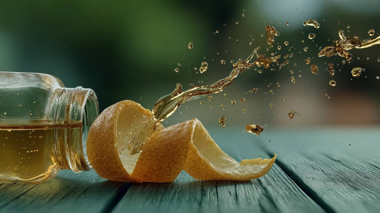 aroma cítrico é disperso pela brisa, ajudando a evitar o uso de produtos químicos no lar