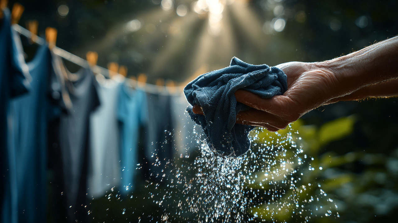 O plume método baseia-se em uma ação rápida realizada assim que as roupas saem da máquina de lavar