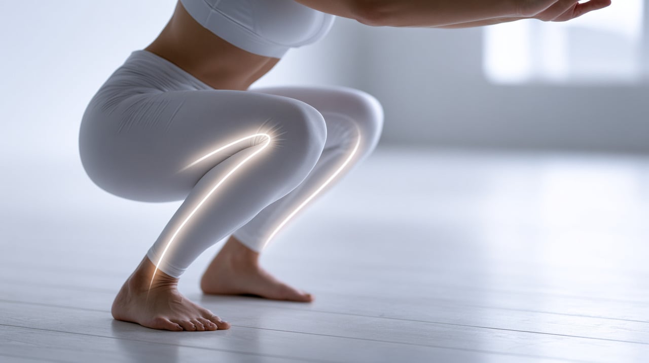 Durante a execução de um agachamento, diversos grupos musculares são ativados, incluindo os quadríceps, glúteos e músculos do core