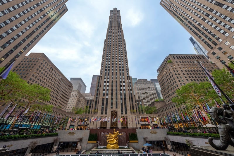O Top of The Rock fica no Rockfeller Center, em Nova York