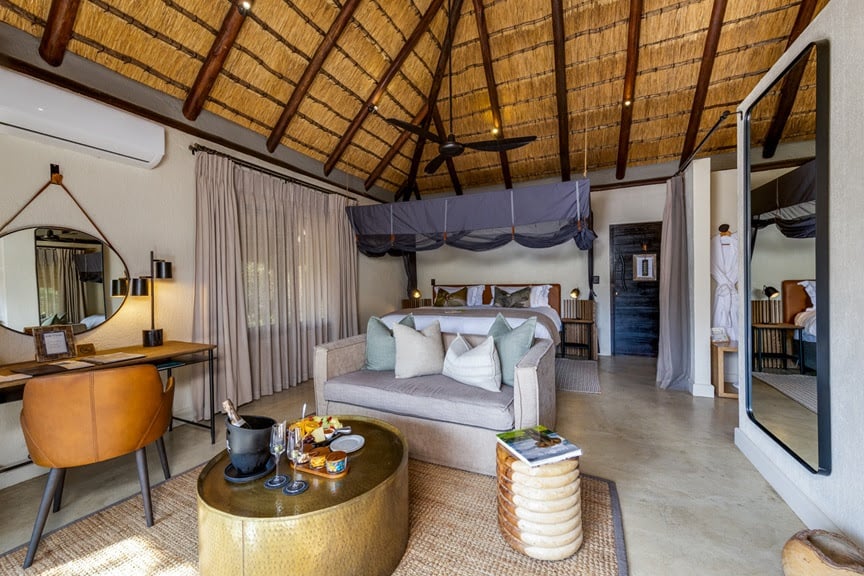 Interior de uma das suítes do Little Bush Camp, que foram reformuladas