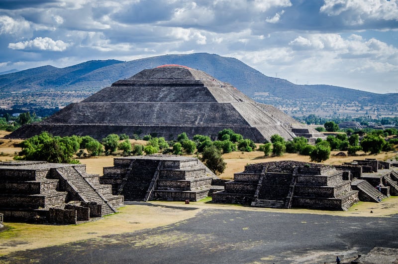 Ruínas de Teotihuacán, próximo à Cidade do México