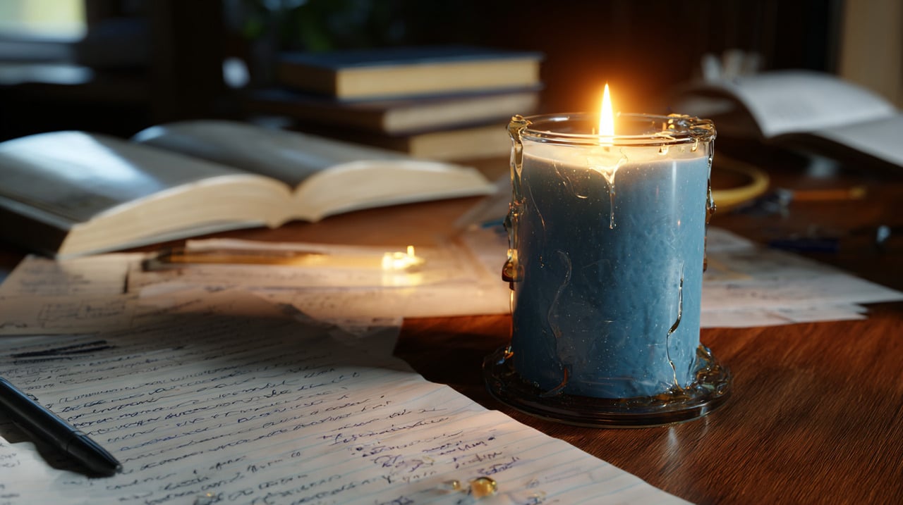 O procedimento simbólico é bastante conhecido: utiliza-se uma vela azul como representação da serenidade e do acesso ao saber