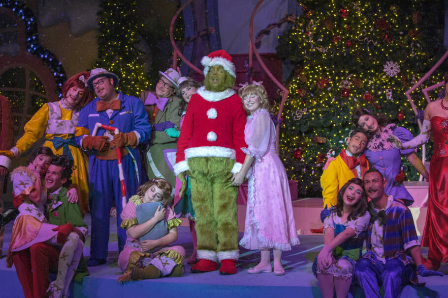 O rabugento Grinch é atração no Natal dos parques da Universal em Orlando