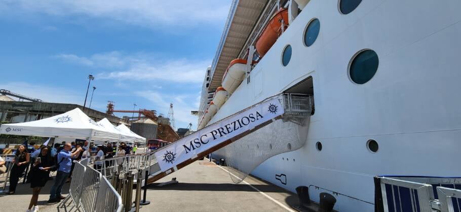 MSC Preziosa é o primeiro navio da temporada 25/26 de cruzeiros no Brasil