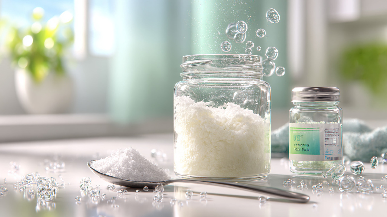 O bicarbonato atua como abrasivo suave, ajudando a remover sujeiras incrustadas sem riscar as superfícies