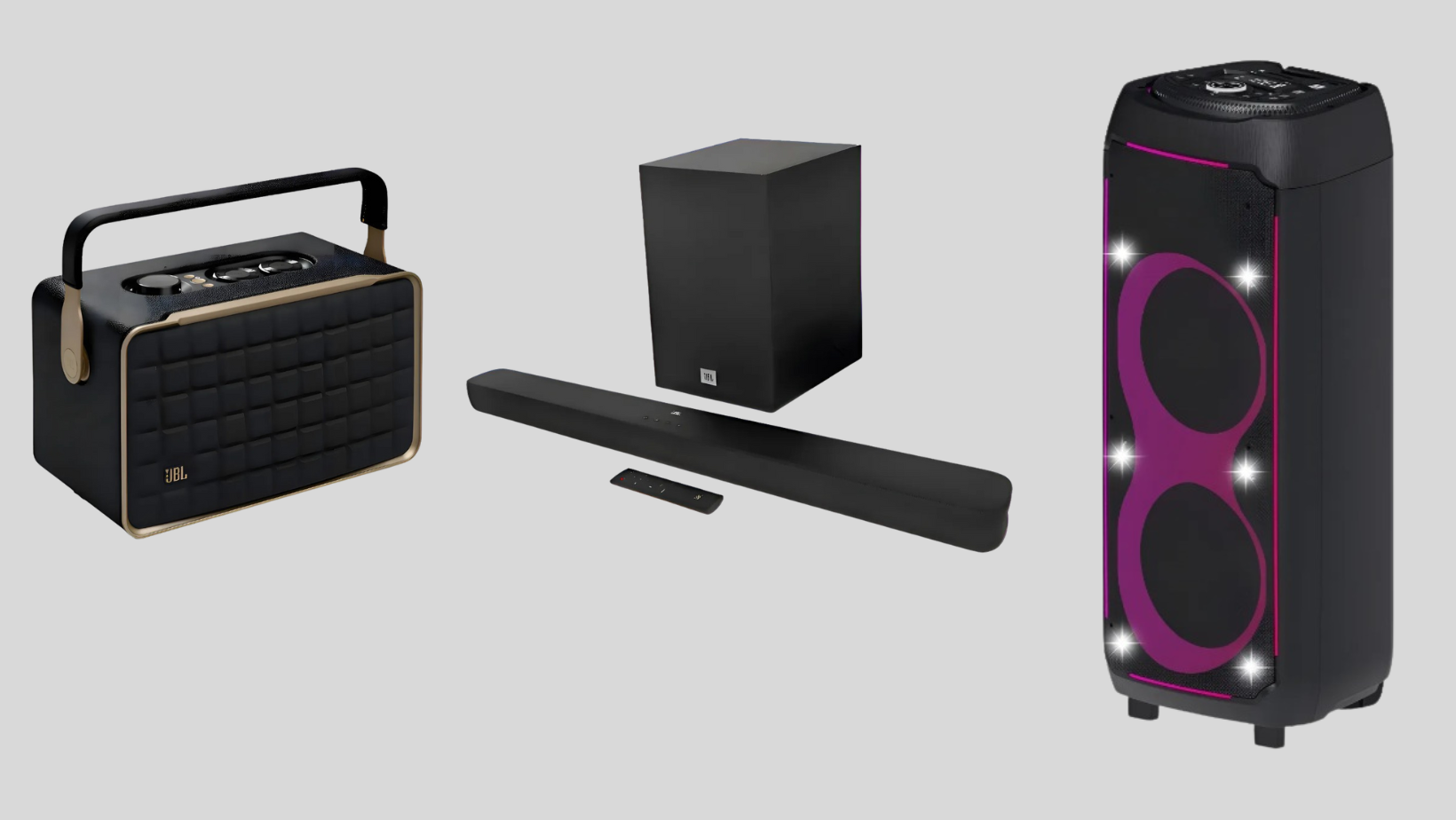 Aproveite os descontões em caixas de som e soundbars no Mercado Livre