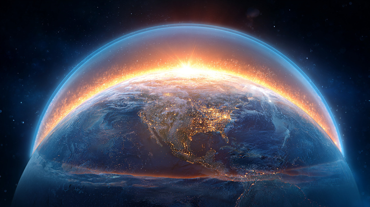 A presença de mais ozono na estratosfera bloqueia a radiação ultravioleta que atinge a Terra