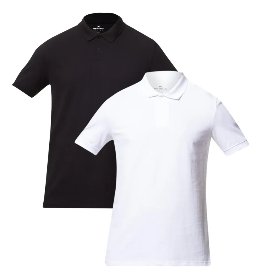 Kit com duas camisetas polo por R$ 143,99