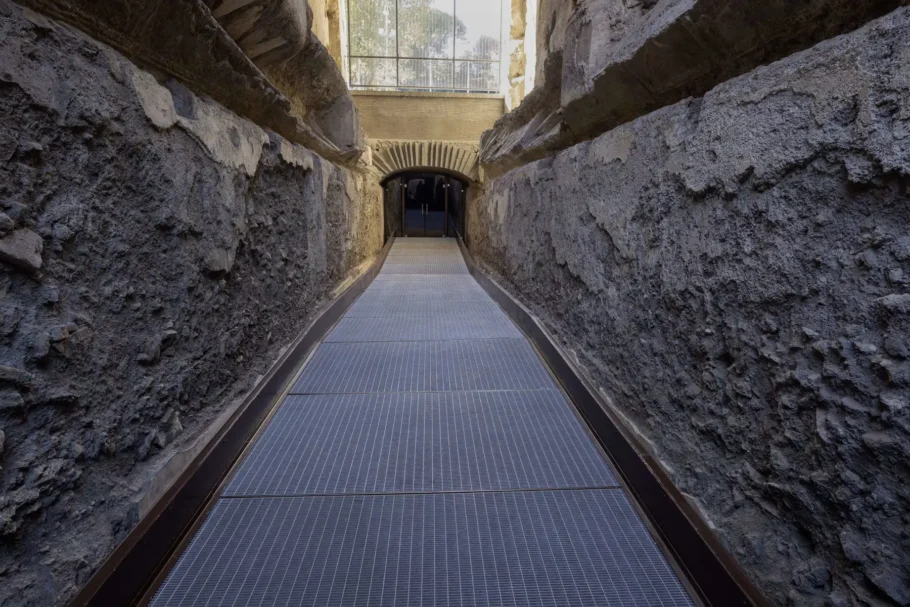 Corredor era utilizado por imperadores romanos para acessar o Coliseu de forma reservada