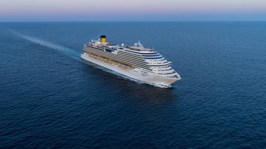 O Costa Diadema é um dos navios da temporada 25/26 de cruzeiros no Brasil