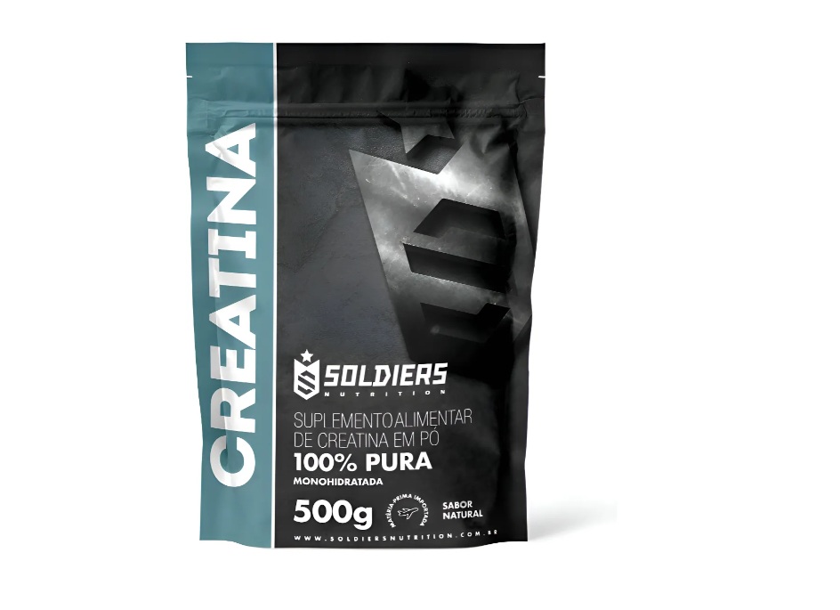A creatina monohidratada da Soldiers Nutrition custa R$44,89 em oferta