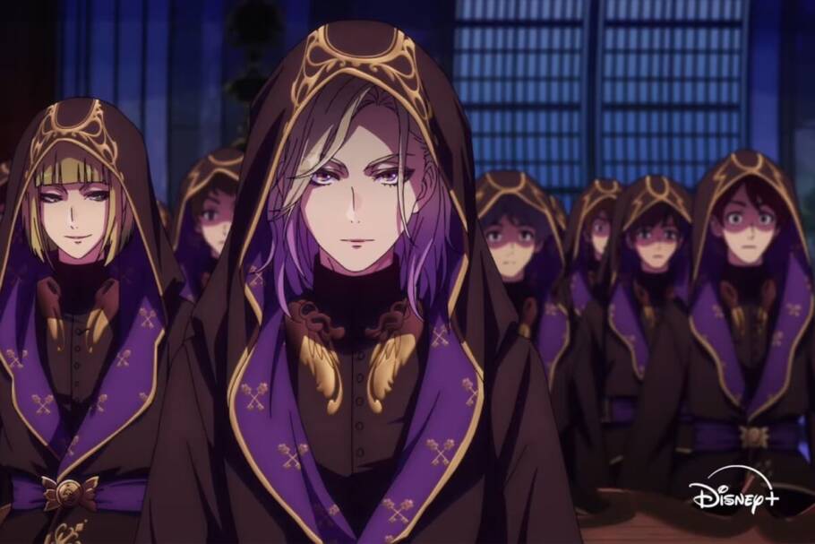 “Disney Twisted-Wonderland: The Animation” combina estética de anime com o charme sombrio dos personagens clássicos (Imagem: Reprodução digital | Disney+)