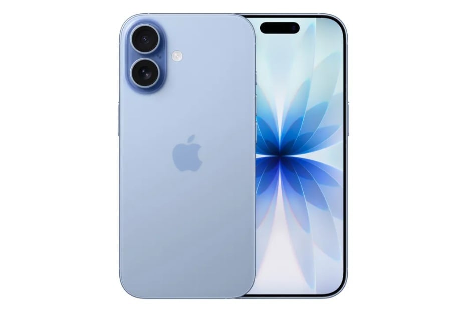 O iPhone 15 azul-névoa de 125GB sai por R$7.199,10 no Pix