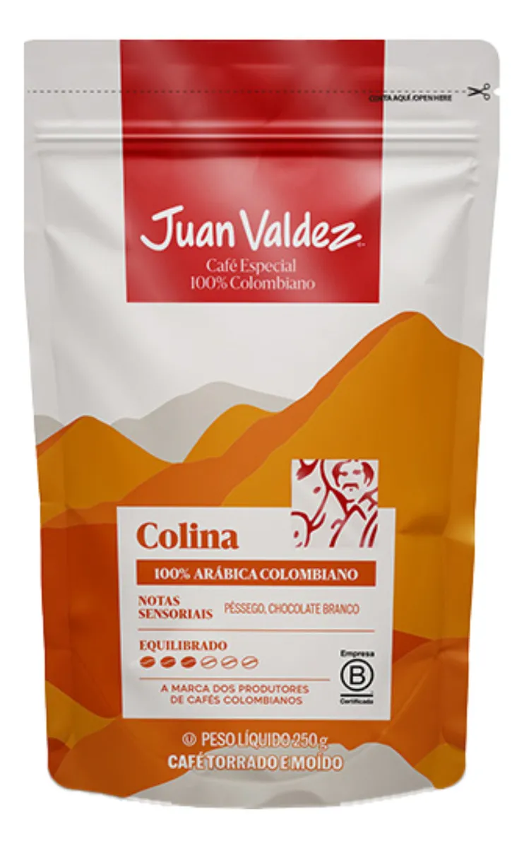 Café Moído Especial Colombiano Juan Valdez Colina 250g