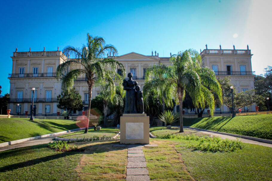 O Museu Nacional, antes do incêndio que o destruiu em 2018