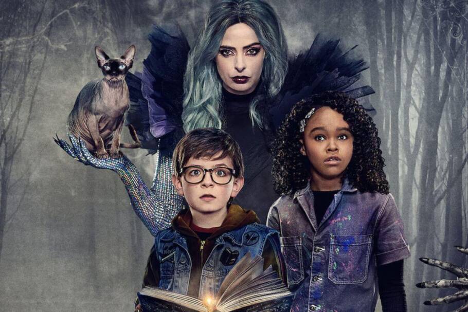 “Noitários de Arrepiar” conta a história de um menino que ama contos de terror e precisa utilizá-los para se salvar de uma bruxa malvada (Imagem: Reprodução digital | Netflix)