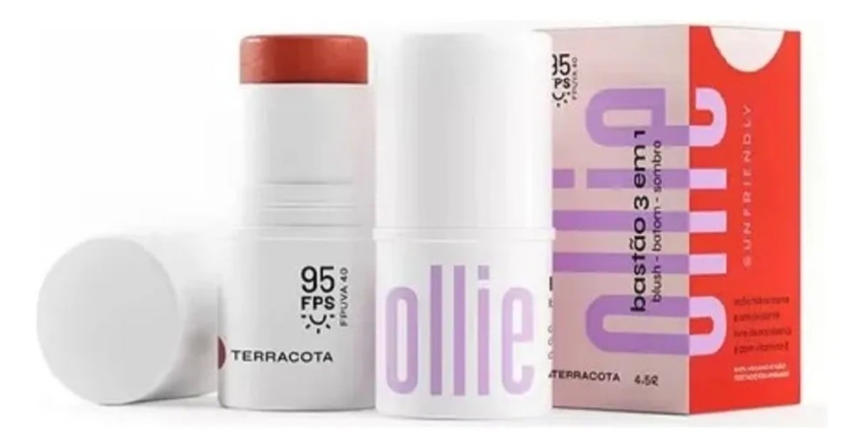 O bastão 3 em 1 na cor terracota custa R$80,80 no Mercado Livre