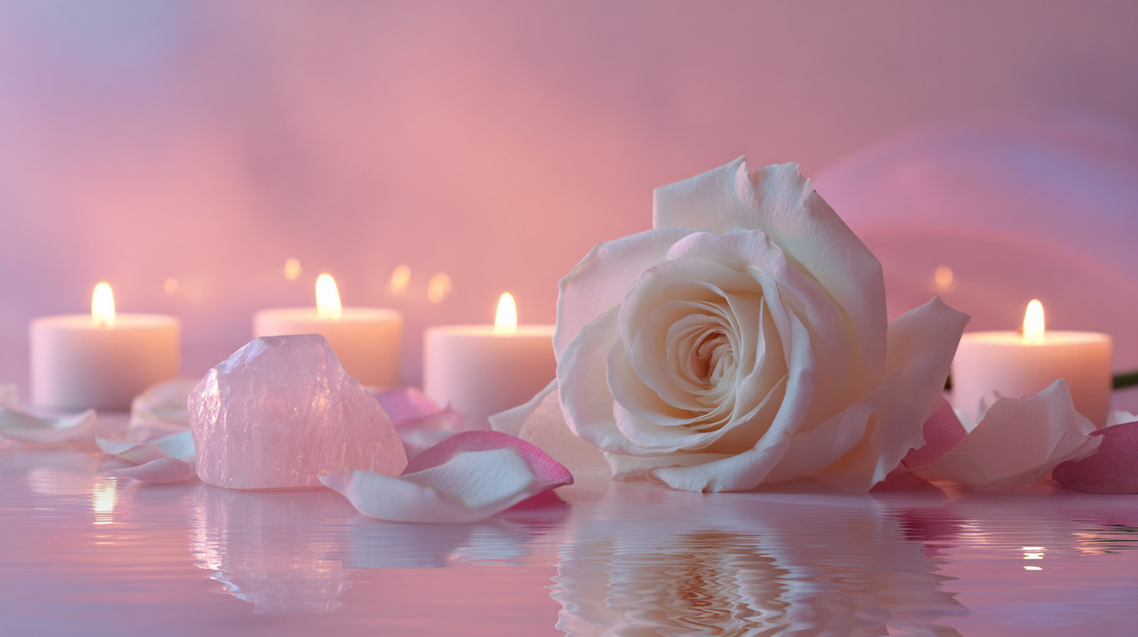 O ritual envolvendo quartzo rosa e rosa branca destaca-se entre as simpatias voltadas para o autoconhecimento e para a atração de energias positivas