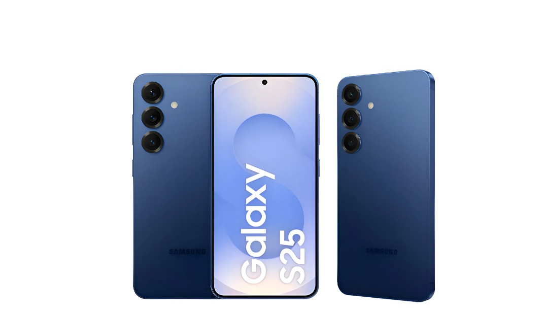 O Samsung Galaxy S25 azul-marinho custa R$3.872,70 no Pix