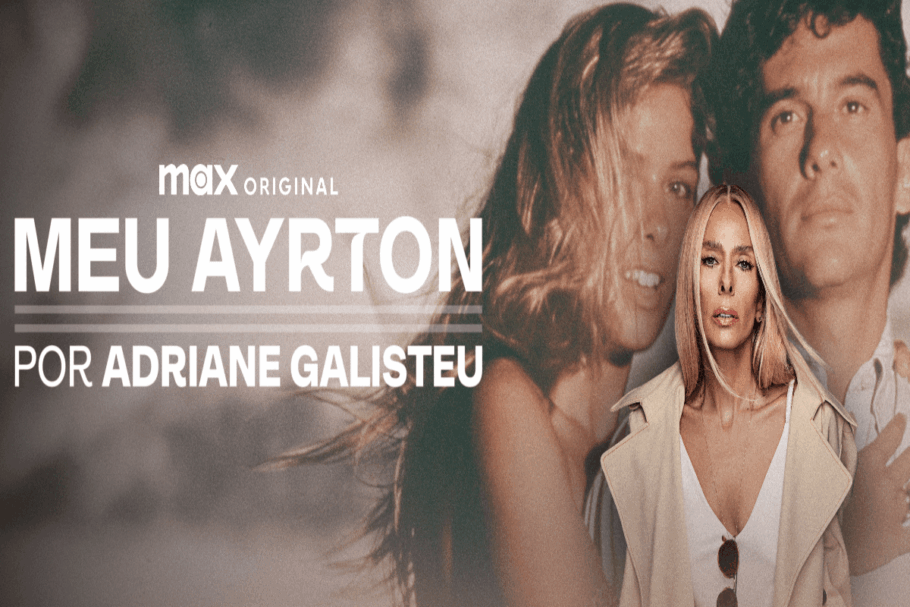 Em “Meu Ayrton, por Adriane Galisteu”, a apresentadora revive o relacionamento com o piloto Ayrton Senna nos anos 90 (Imagem: Reprodução digital | HBO Max)