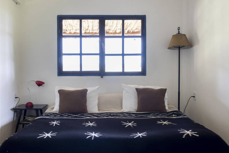 Interior de um dos quartos da Casa Arco-Íris, que compõe a Casa da Bocaina