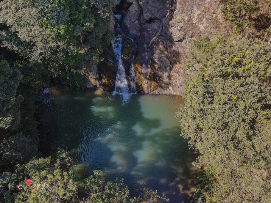 Vista da cachoeira do Timburé