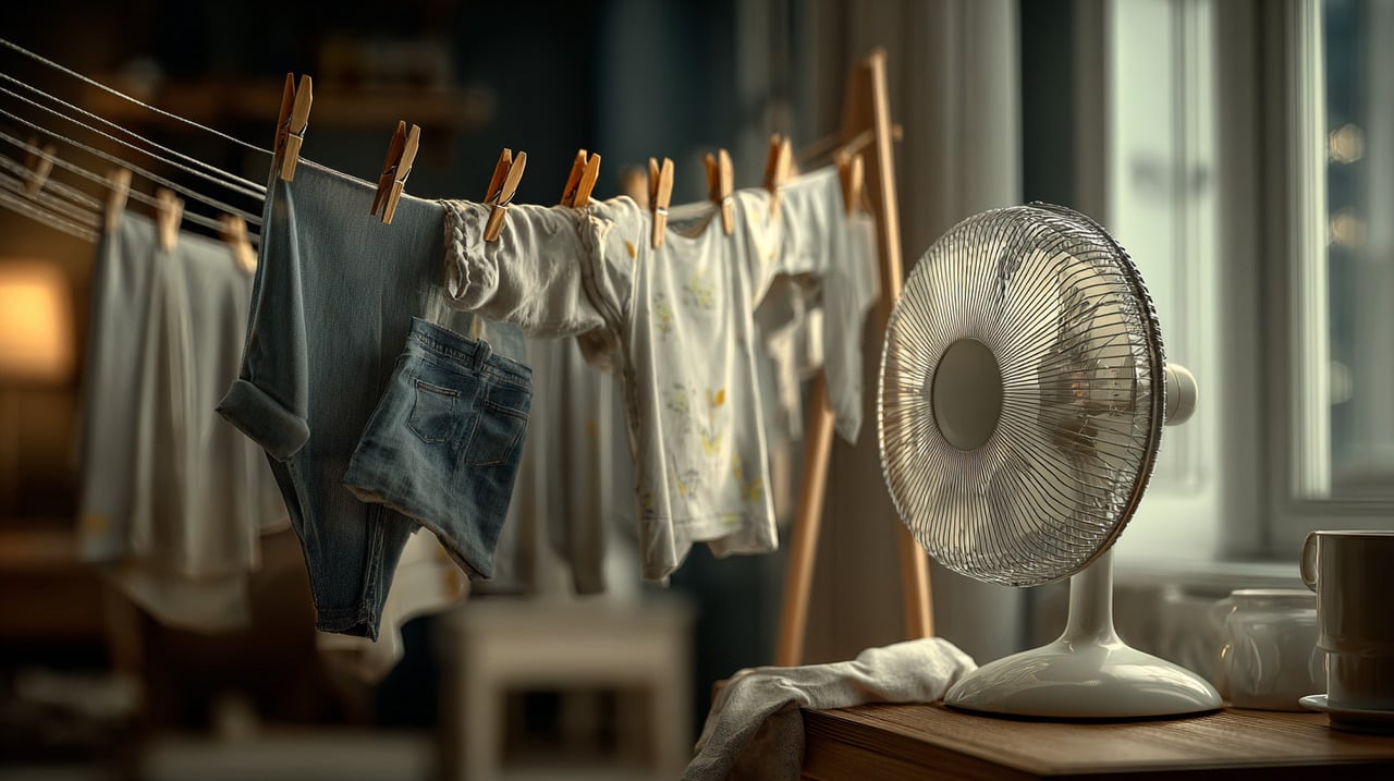 A circulação de ar representa o elemento fundamental para secar roupa em ambientes internos sem causar acúmulo de umidade nas paredes