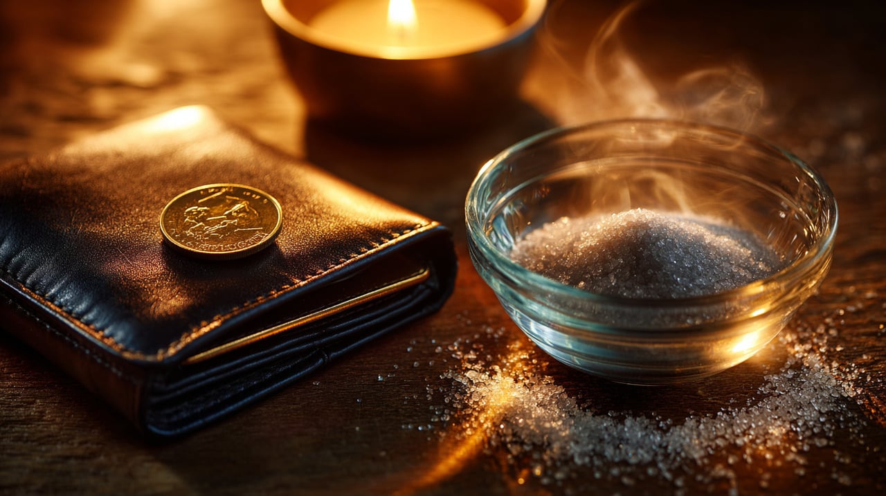 O banho da carteira consiste em um ritual realizado especialmente no início do mês ou em momentos de mudança financeira