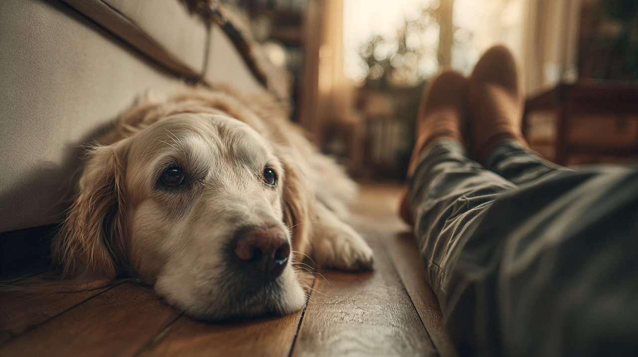 Além de repousar próximo aos pés, os cães costumam buscar o contato físico de outras maneiras