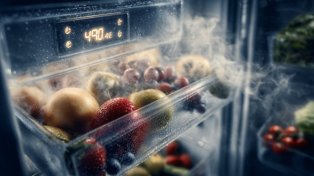 O compartimento conhecido popularmente como “crisper” é uma gaveta localizada na parte inferior da geladeira