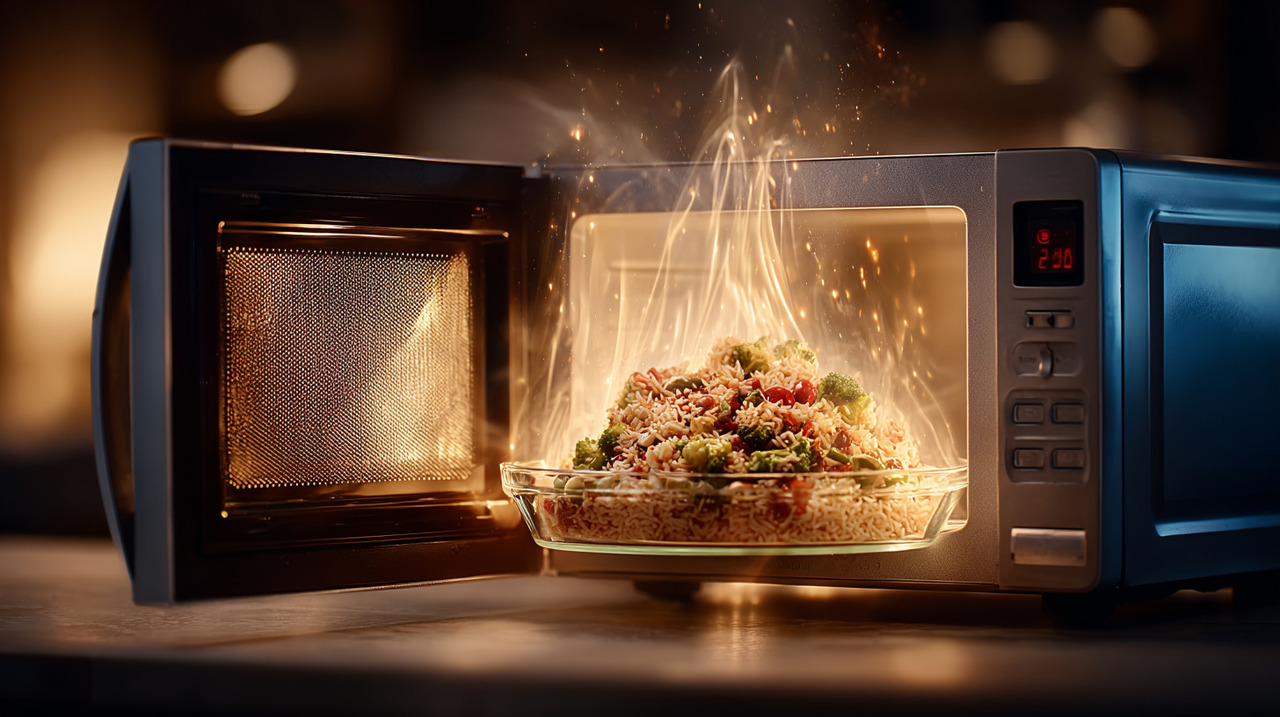 As micro-ondas são ondas eletromagnéticas que atuam diretamente nas moléculas de água dos alimentos