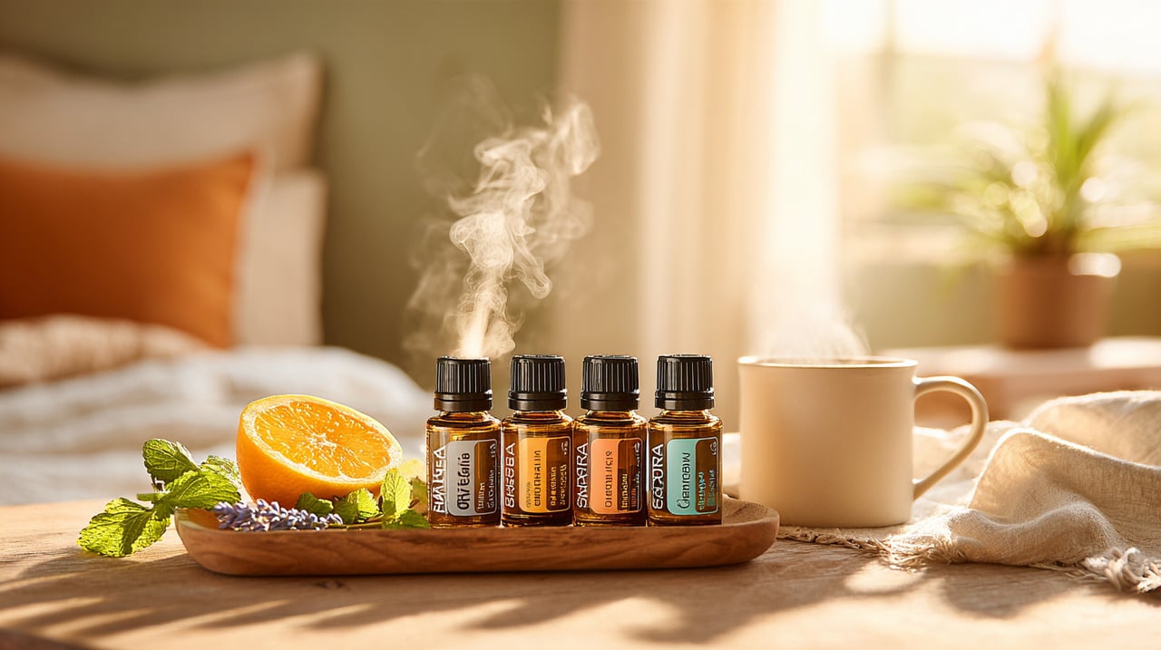 Entre os aromas mais reconhecidos para melhorar o humor pela manhã estão a lavanda, laranja doce e hortelã-pimenta