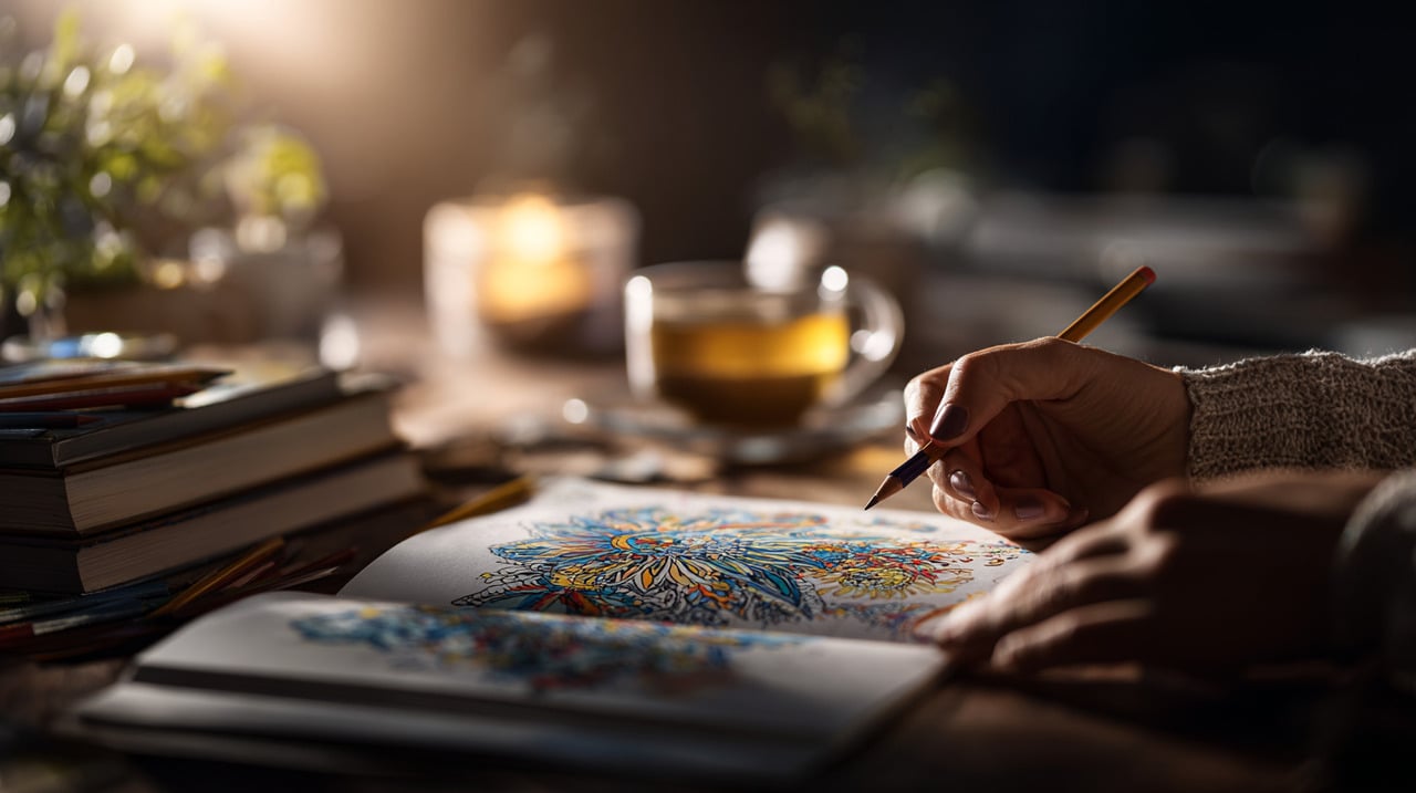 A prática de desenhar ou colorir mandalas oferece mais do que apenas um passatempo visual