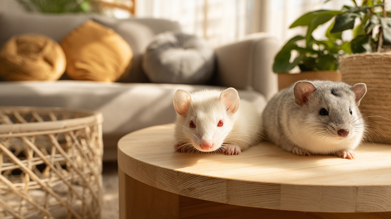 Quando se fala em bichos exóticos, furões e chinchilas ganham destaque por sua aparência marcante e comportamento bastante ativo