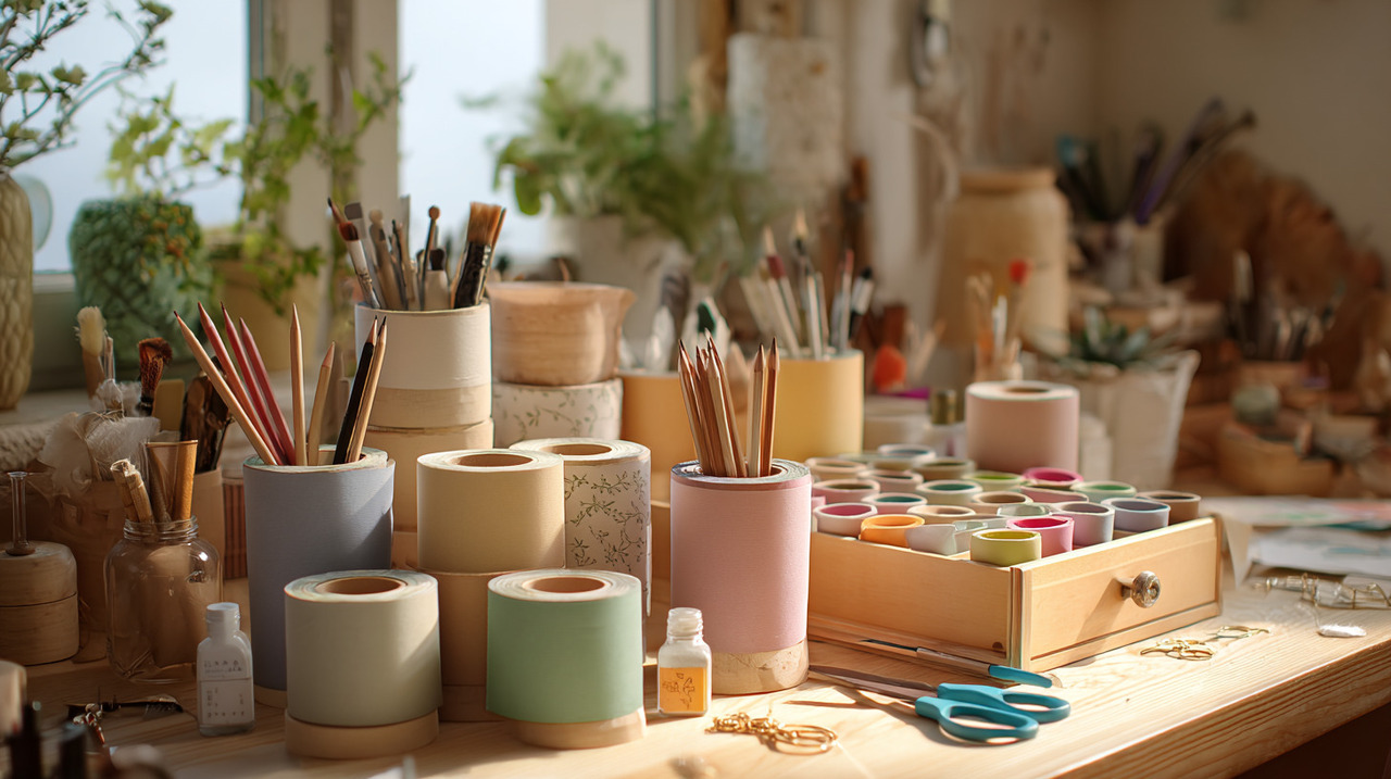 Quando alguém escolhe utilizar rolos de papel para armazenar objetos, reduz-se a quantidade de lixo descartado e se economiza com itens organizadores