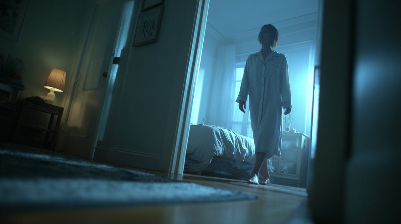 O sonambulismo ocorre durante as etapas profundas do sono e se caracteriza por ações involuntárias realizadas sem consciência total