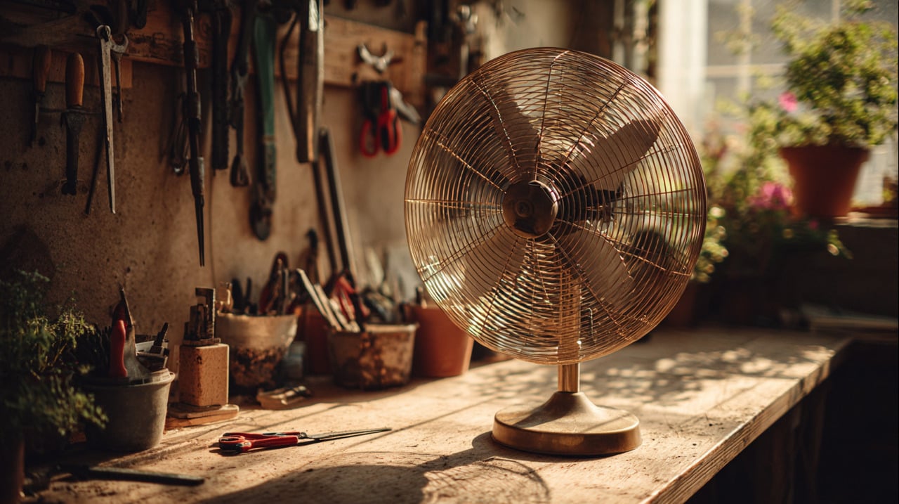 Muitos desconhecem que a base de um ventilador de pé, normalmente feita com materiais resistentes