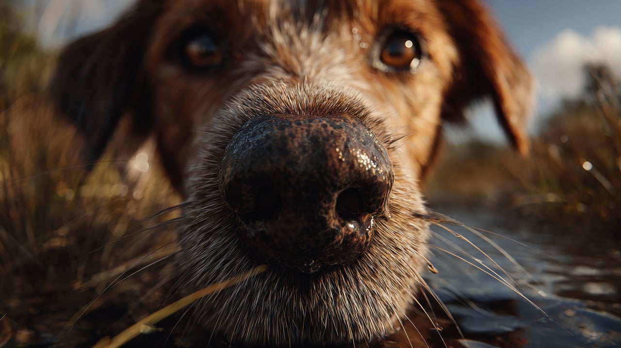 Uma das características mais marcantes do focinho do cachorro é sua umidade
