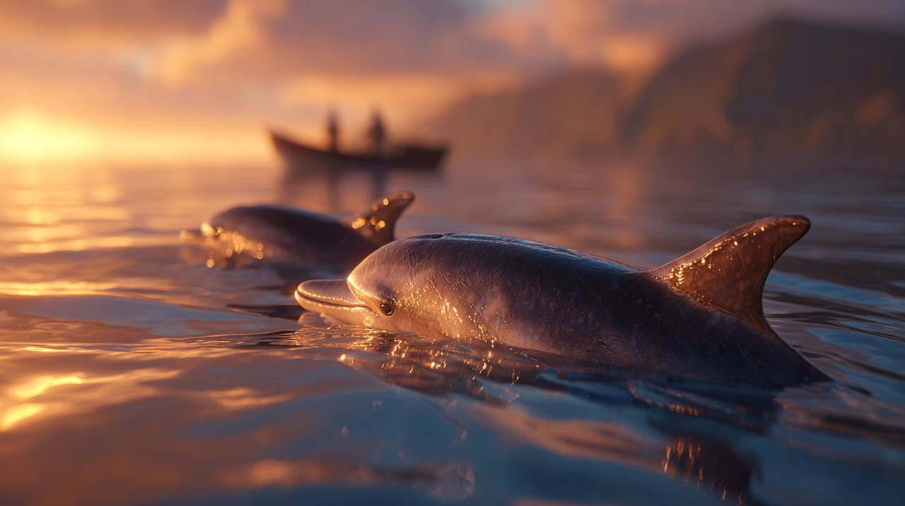 Tudo começou quando Ian Stubbs avistou a mãe e o filhote em dificuldade num canal de maré próximo a Kilmacleague.