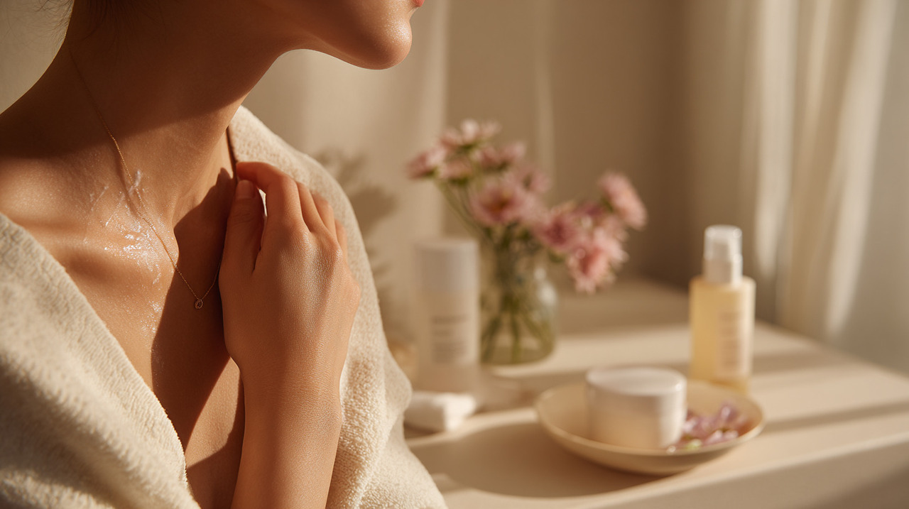 O colo é composto por uma pele extremamente fina, com menor densidade de glândulas sebáceas em comparação ao rosto